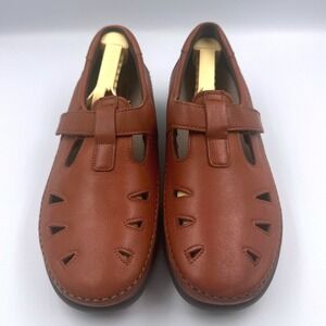 SAS Tripad Comfort Brown Leather Mary Jane Therapeutic Shoes Women's Size 9.5